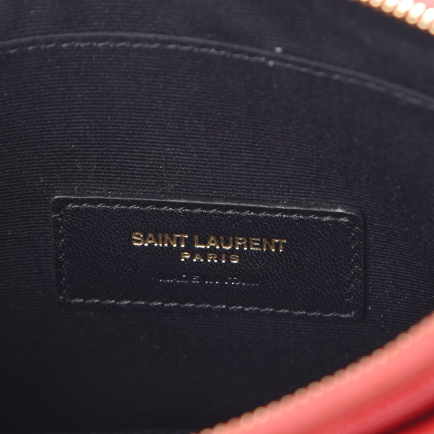 Saint Laurent Grain De Poudre Chevron Monogram Bill Pouch Bandana Red 6 of 8