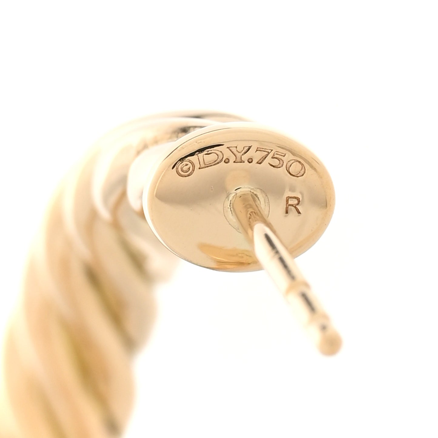 18K Yellow Gold 45mm Sculpted Cable Hoop Earrings
