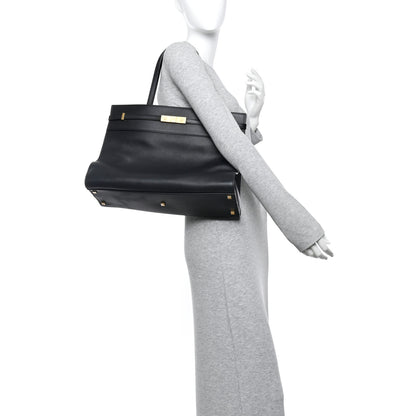 Saint Laurent Calfskin Medium Manhattan Shopper Tote Black 2 of 13