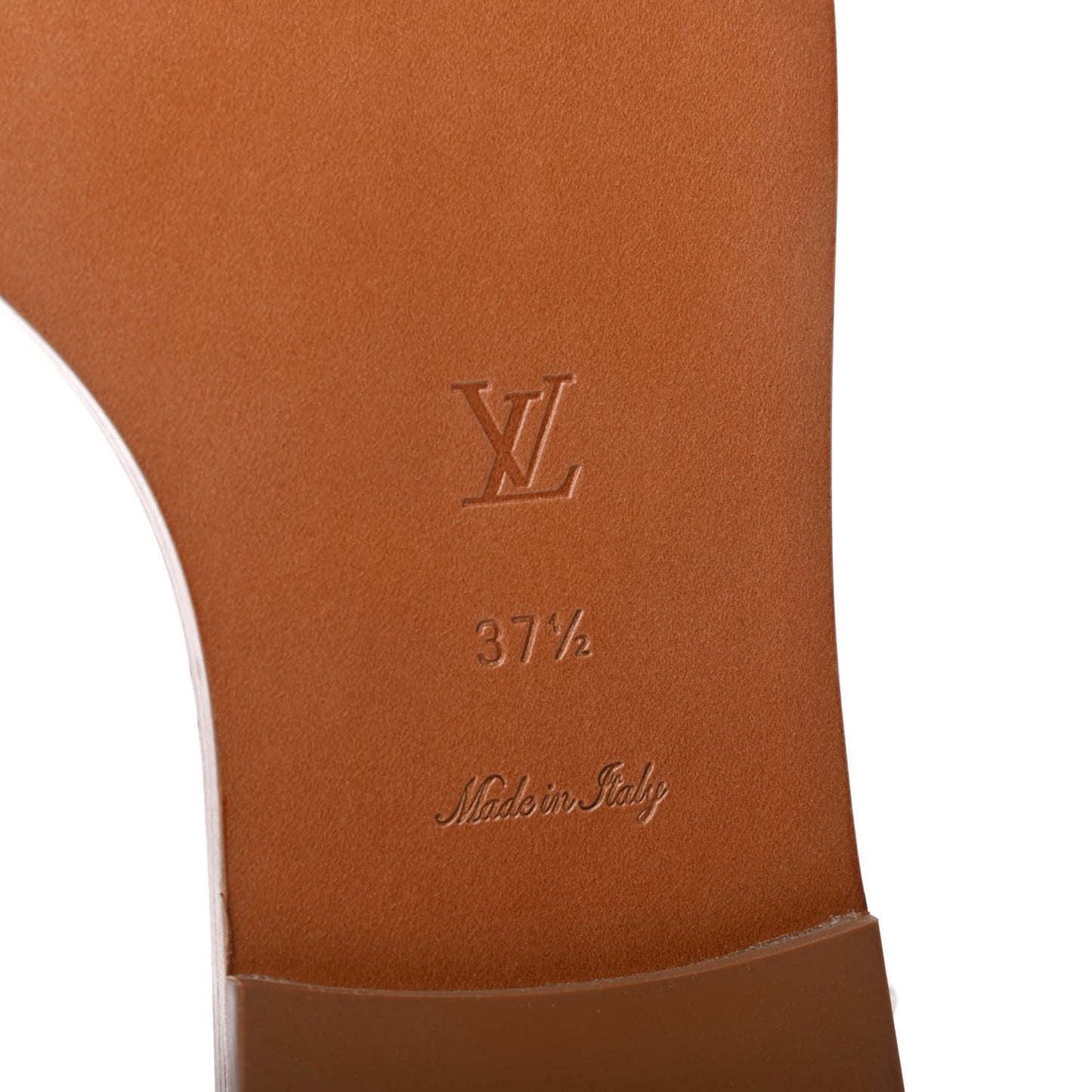 Monogram Escale Palma Flat Sandals 37.5 Rouge
