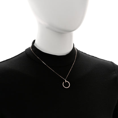 Cartier 18K Pink Gold Diamond Juste Un Clou Paved Pendant Necklace 2 of 6