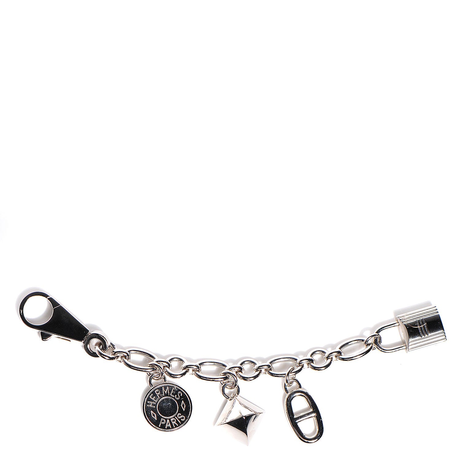 Hermes Palladium Olga Bag Charm Silver 1 of 3