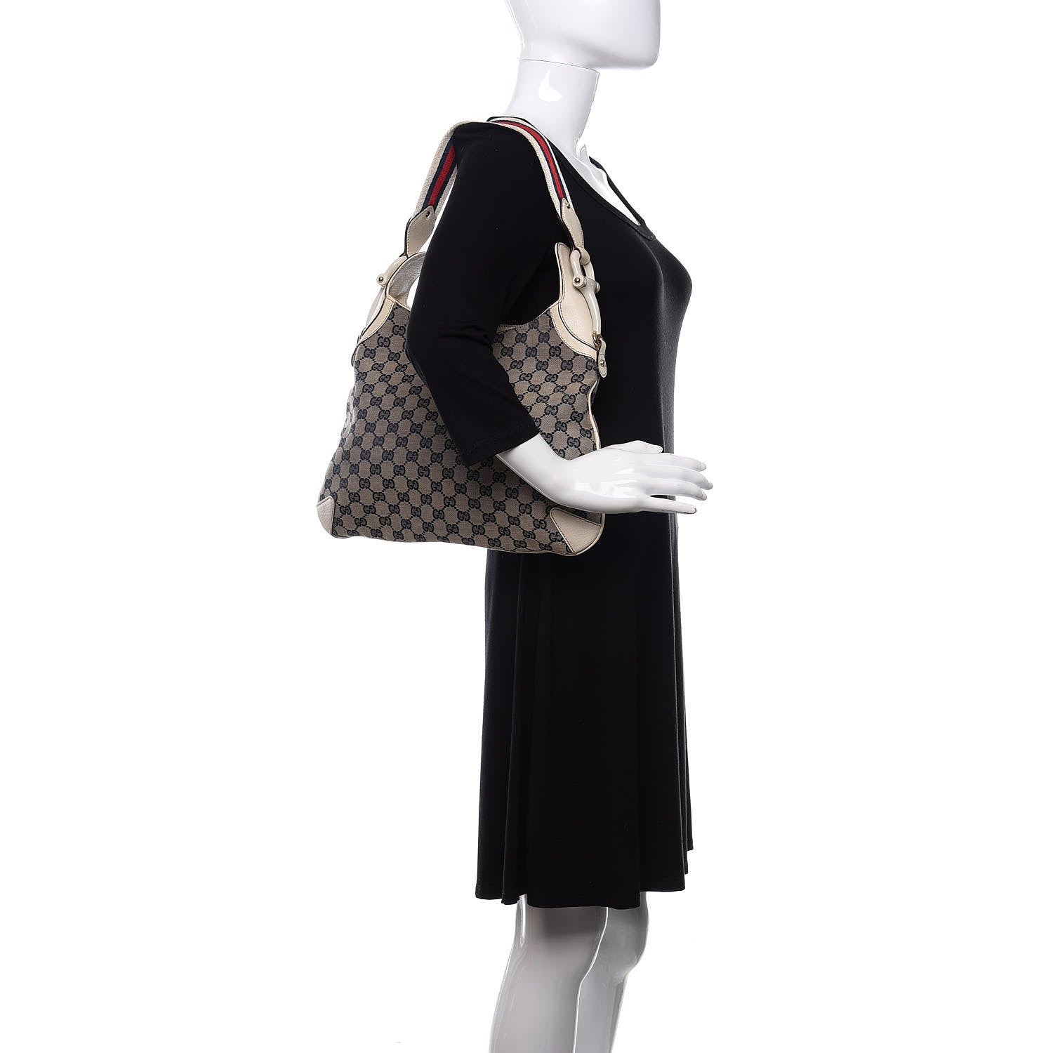 Gucci Monogram Creole Hobo Ivory 2 of 12