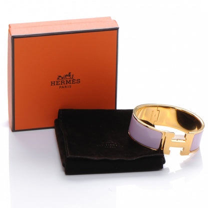 Hermes Enamel Wide Clic Clac H Bracelet PM Parme 5 of 5