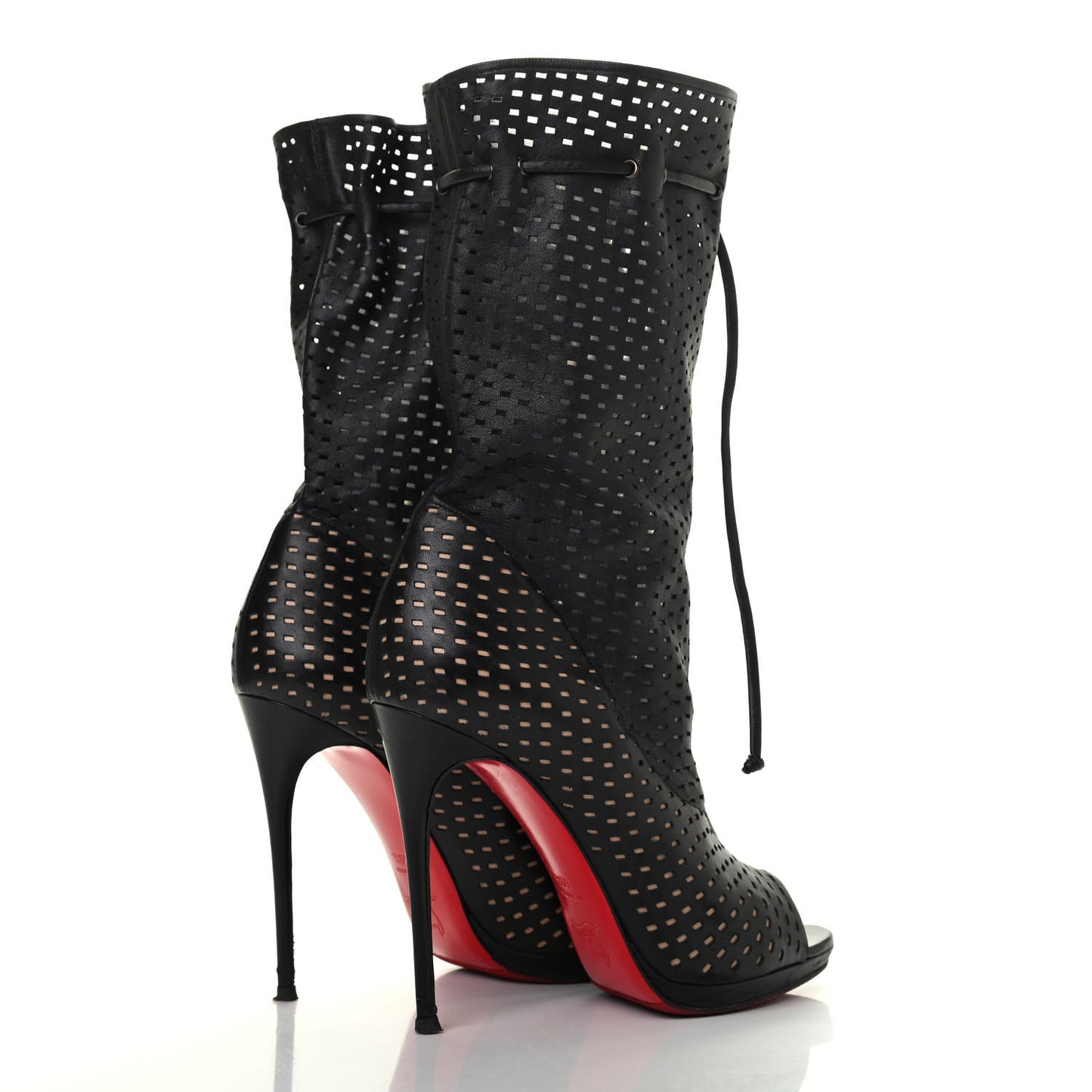 Perforated Nappa Jennifer 120 Boots 40.5 Black