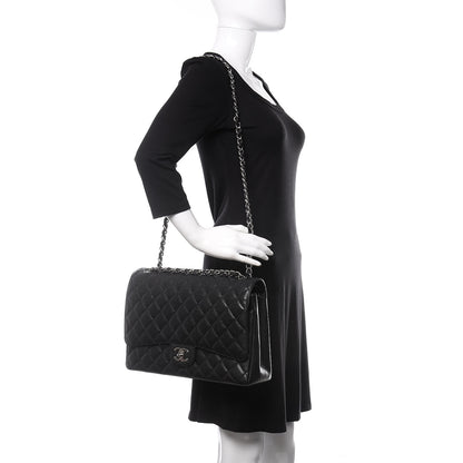 Chanel Caviar Quilted Maxi Double Flap Black 2 of 11