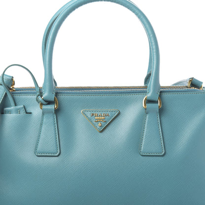 Prada Saffiano Medium Galleria Double Zip Tote Turchese 13 of 18