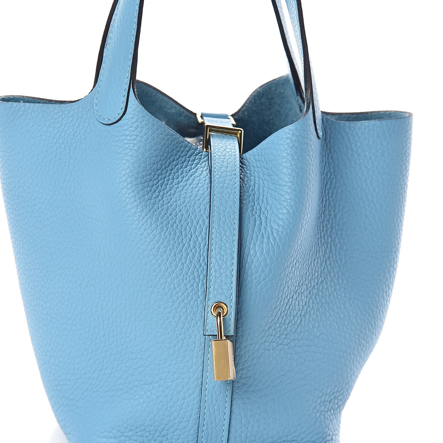Hermes Taurillon Clemence Picotin Lock 18 PM Bleu Du Nord 7 of 10