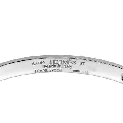 Hermes 18K White Gold Diamond PM H D'Ancre Bracelet ST 4 of 4