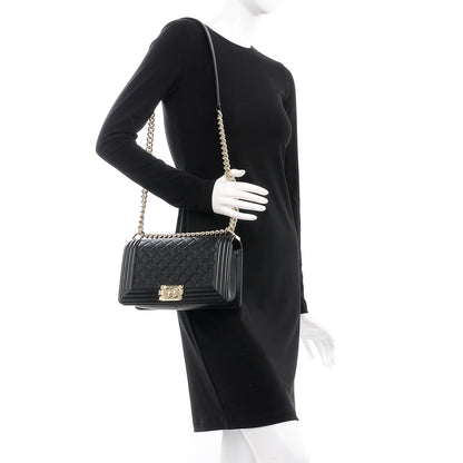Chanel Calfskin Quilted Medium Boy Flap Black 2 of 8