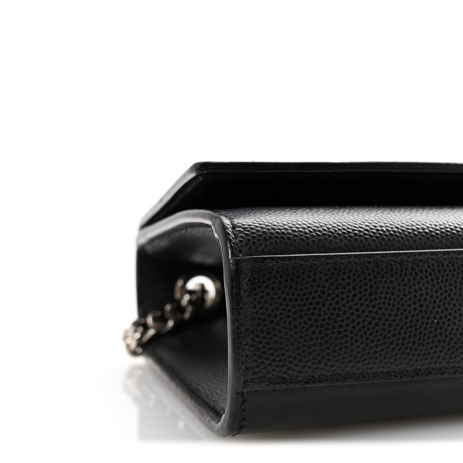 Saint Laurent Grain De Poudre Small Monogram Kate Satchel Black 8 of 9