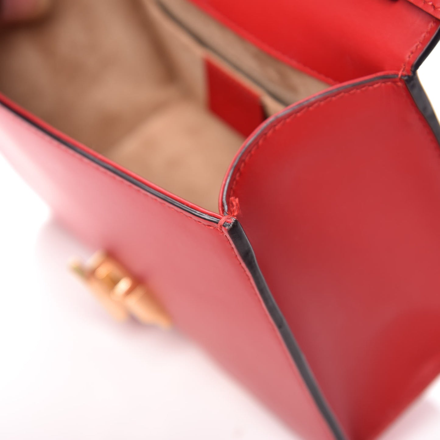 Calfskin Mini Sylvie Top Handle Bag Hibiscus Red