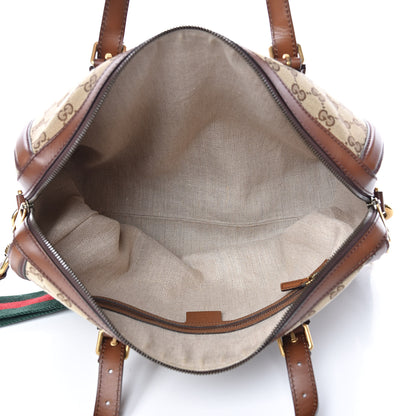 Gucci Monogram Medium Lady Web Boston Bag Beige Cuir 5 of 16