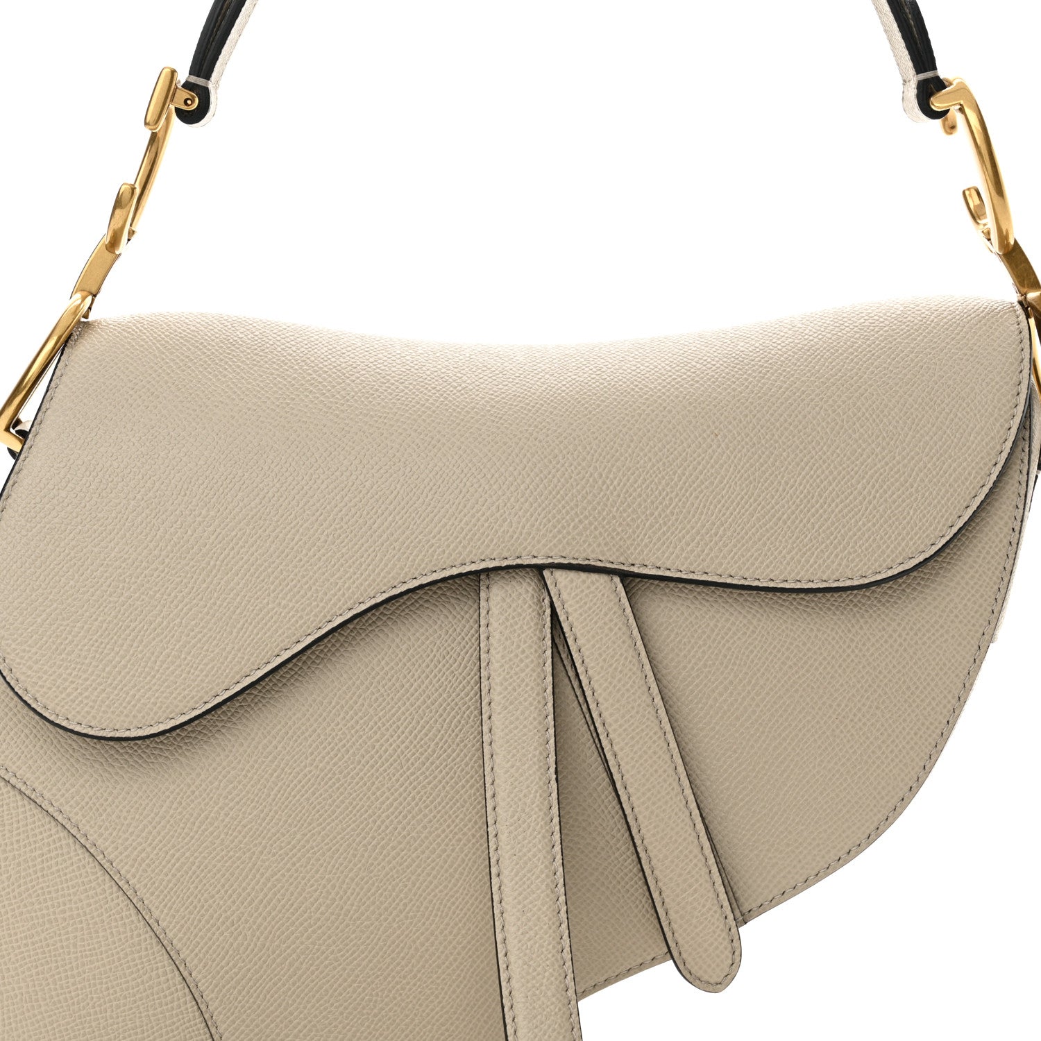 Christian Dior Grained Calfskin Saddle Bag Sable 8 of 10