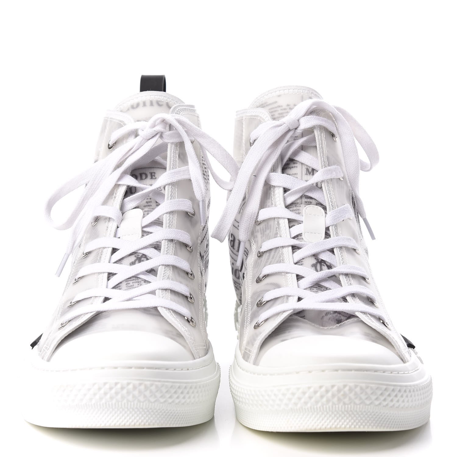 Christian Dior X DANIEL ARSHAM Canvas Newspaper Print B23 High Top Sneakers 46 White 3 of 13