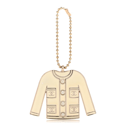 Chanel Pearl Enamel Blazer Jacket Charm 1 of 3