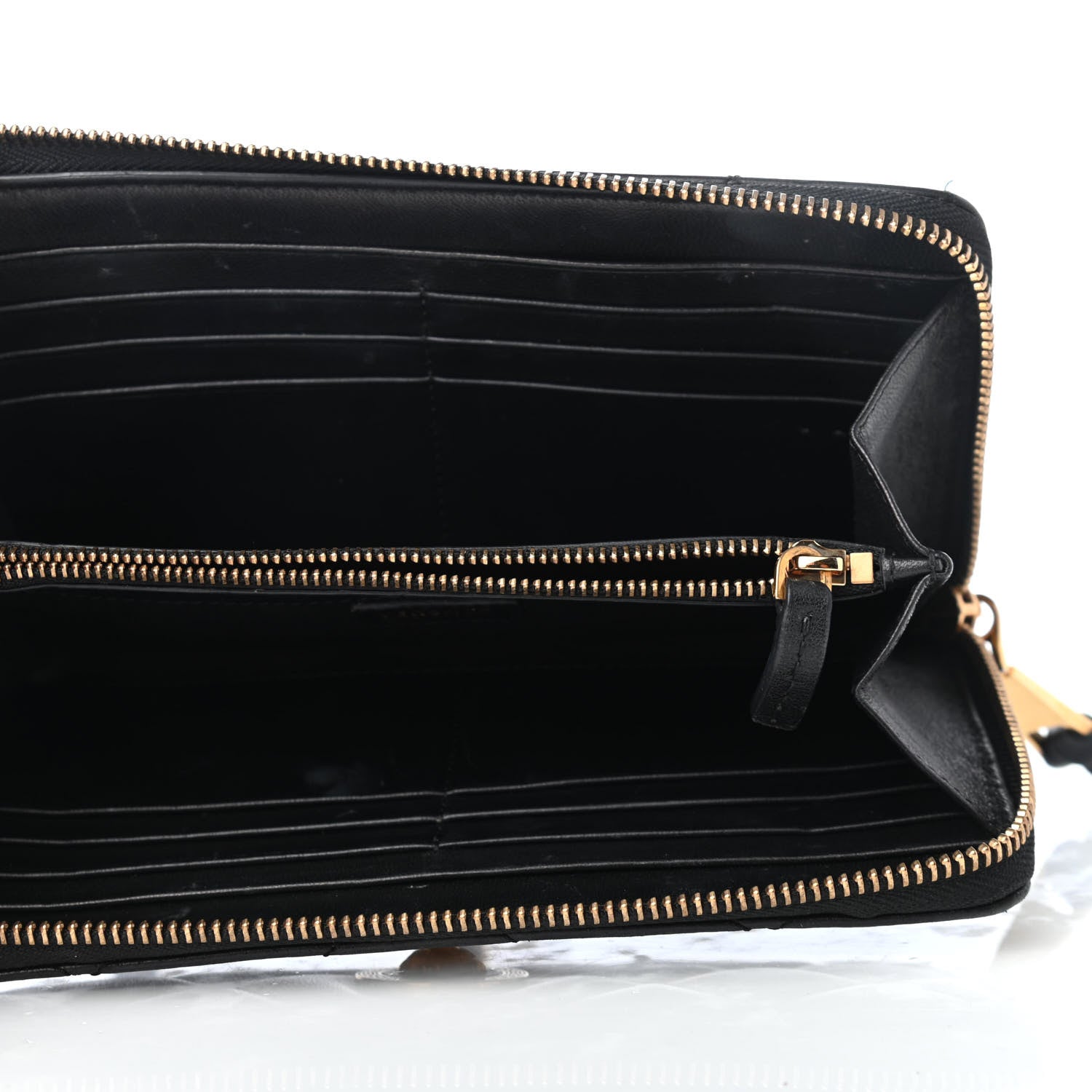 Versace Nappa Quilted Icon Zip Around Wallet Black 5 of 7