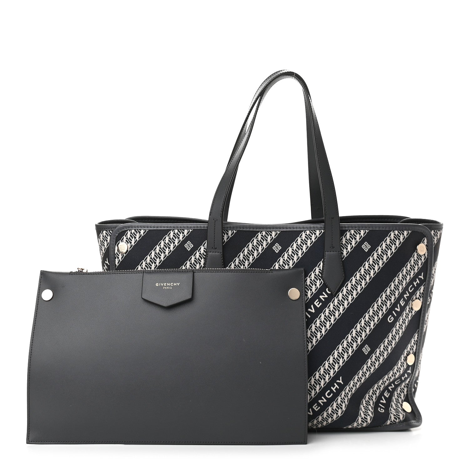 Givenchy Canvas Jacquard Medium Bond Tote Oil Blue 1 of 15