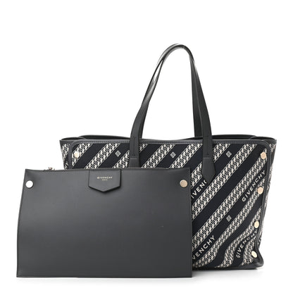 Givenchy Canvas Jacquard Medium Bond Tote Oil Blue 1 of 15