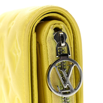 Louis Vuitton Lambskin Embossed Monogram Lou Coussin Wallet Yellow 9 of 10