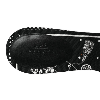 Hermes Calfskin Oasis Sandals 38.5 Black 7 of 9