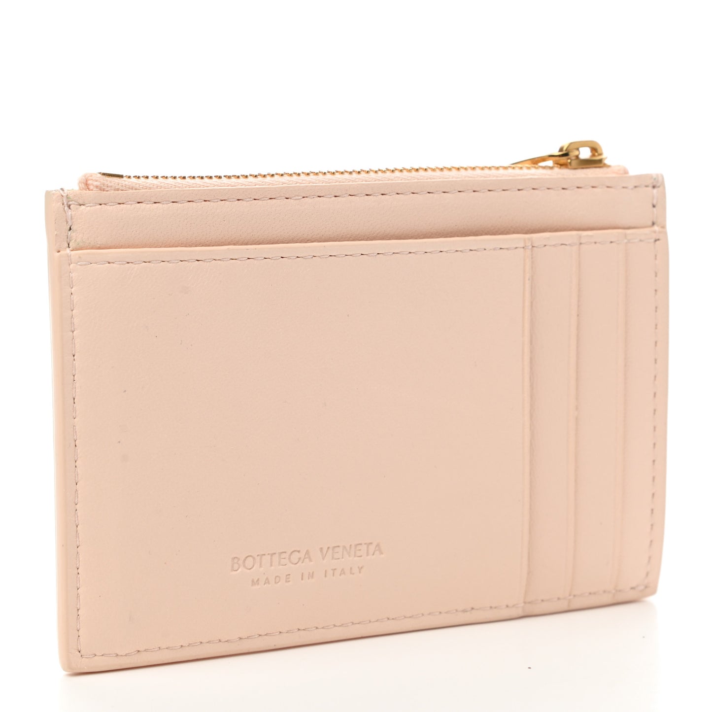 Nappa Maxi Intrecciato Card Holder Melon Washed