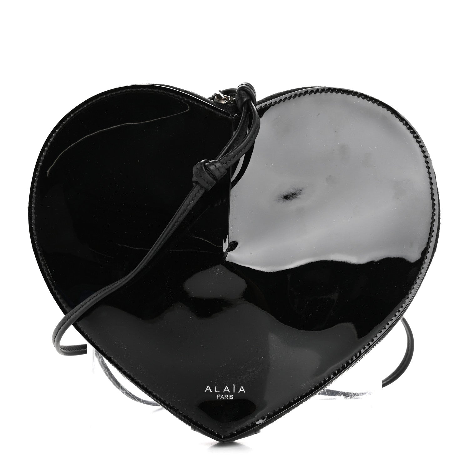 Alaia Patent Calfskin Le Coeur Bag Black 1 of 12