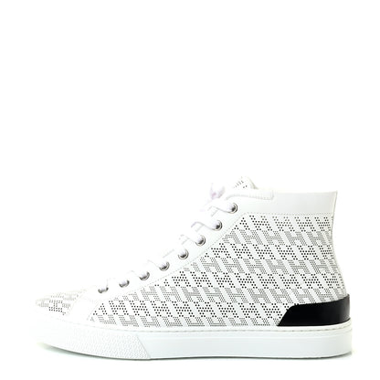 Hermes Perforated Calfskin Mens Clap High Top Sneakers 41.5 White 1 of 9