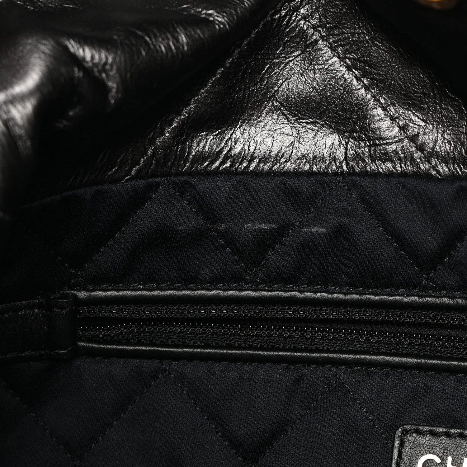 Chanel Metallic Calfskin Quilted Small Chanel 22 Ruthenium 13 of 13