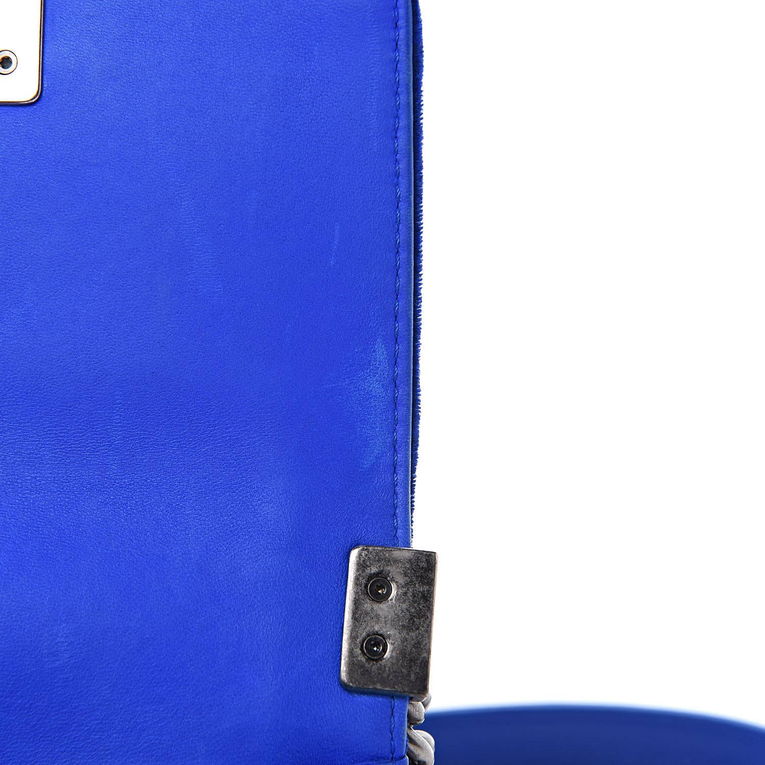 Chanel Velvet Quilted Mini Boy Flap Blue 11 of 12