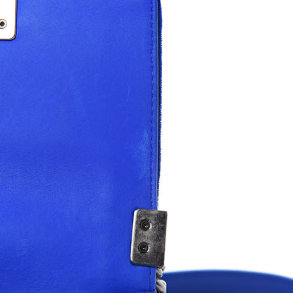 Chanel Velvet Quilted Mini Boy Flap Blue 11 of 12