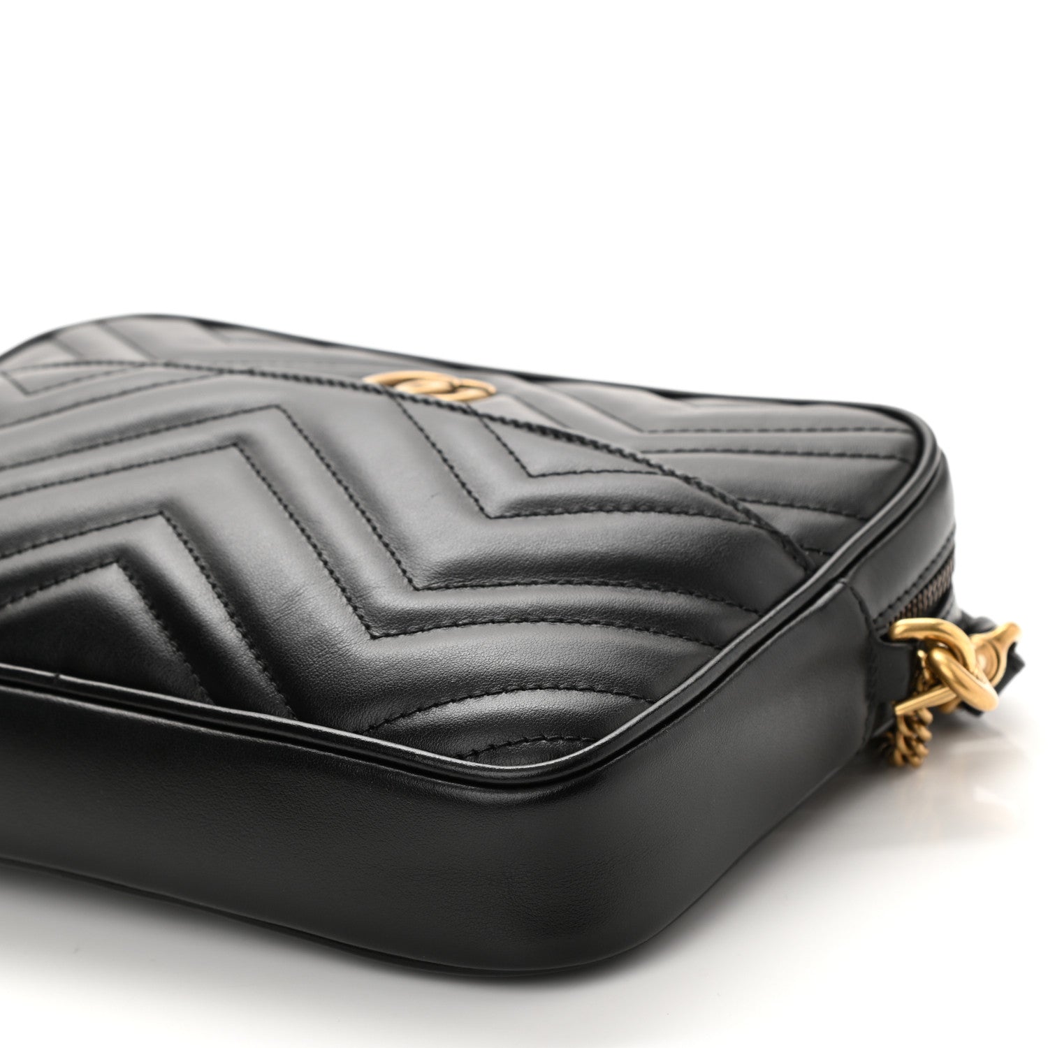Gucci Calfskin Matelasse GG Marmont Multi-Use Mini Bag Black Perfect Pink Mystic White 10 of 10