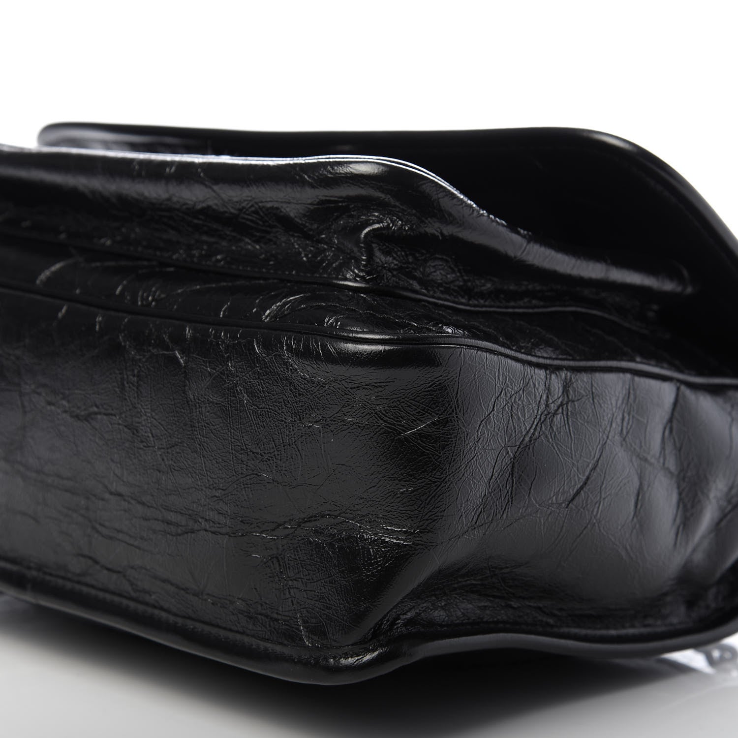 Saint Laurent Crinkled Calfskin Matelasse Monogram Medium Niki Chain Satchel Black 7 of 9