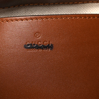 Gucci New Canvas Charisma Calfskin Crystal GG Monogram Mini Jackie 1961 Hobo Camel Ebony 6 of 9
