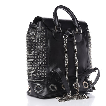 Alexander McQueen Calfskin Grommet Backpack Black 3 of 12