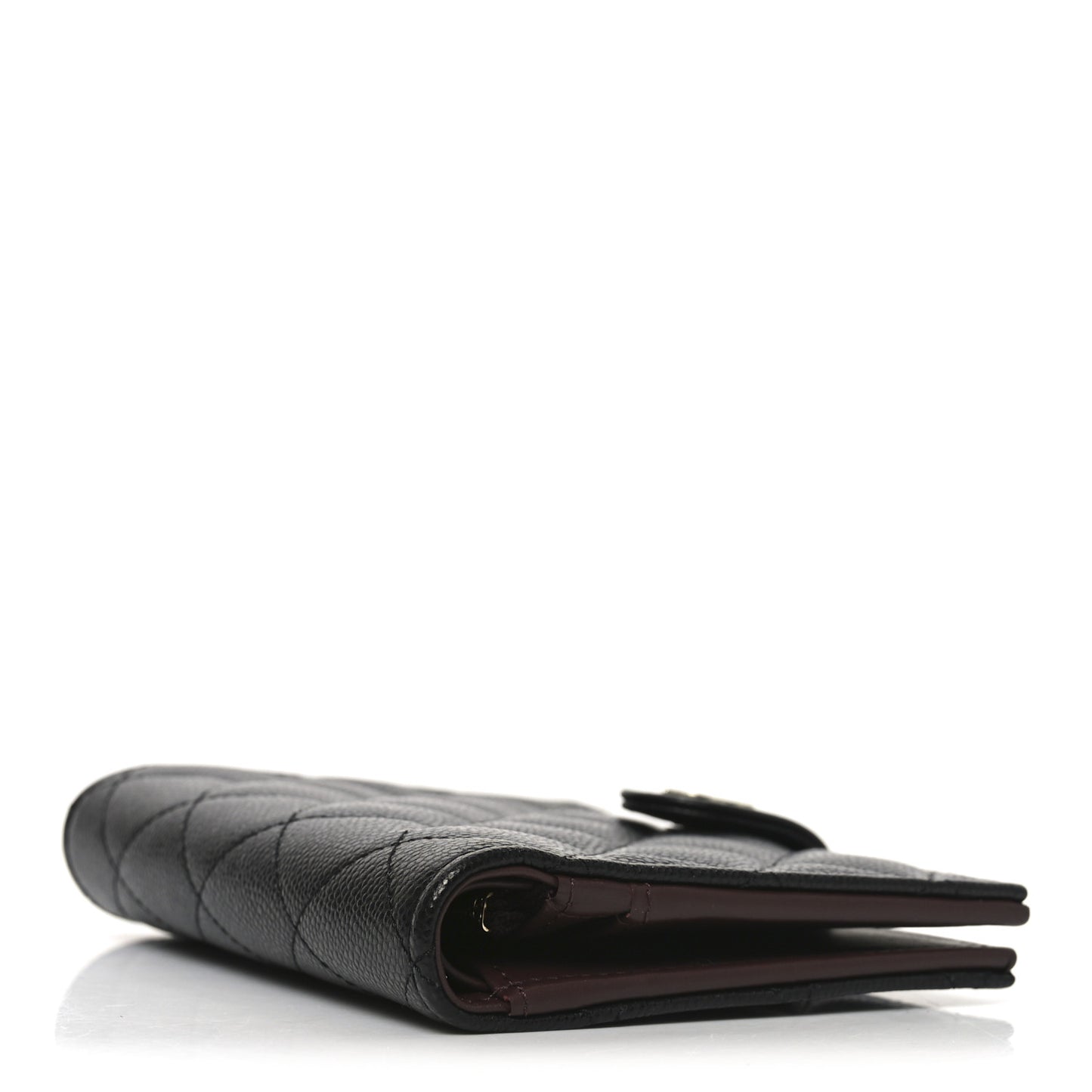 Caviar Quilted Passport Holder Black
