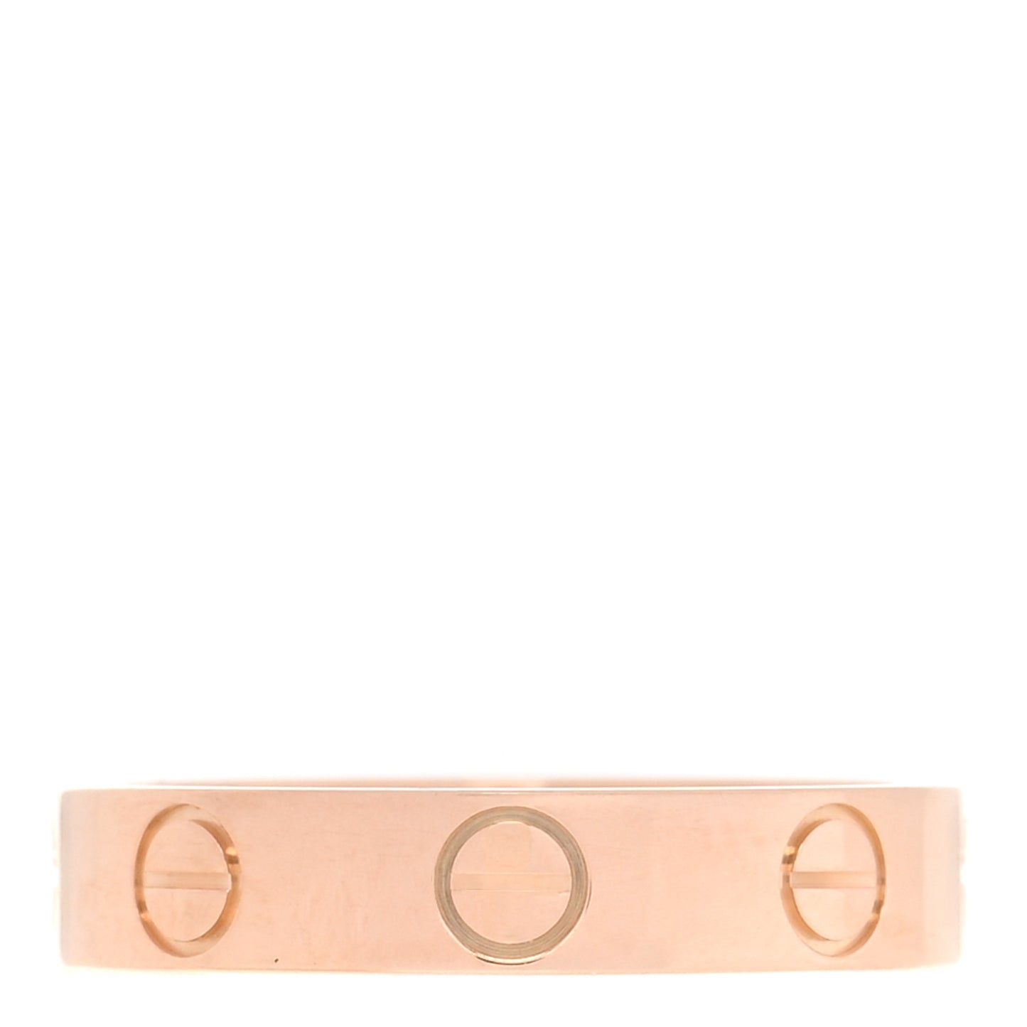 18K Pink Gold 3.5mm LOVE Wedding Band Ring 48 4.5