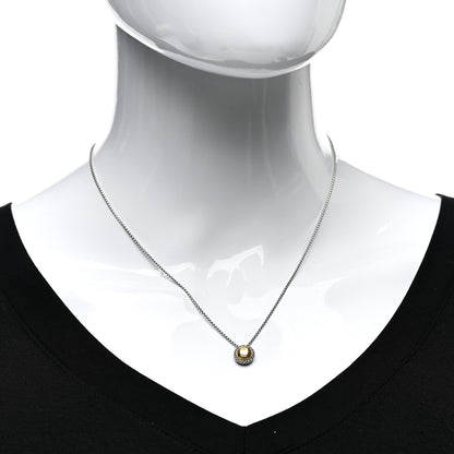 David Yurman Sterling Silver 18K Yellow Gold 8mm Petite Chatelaine Pendant Necklace 2 of 4