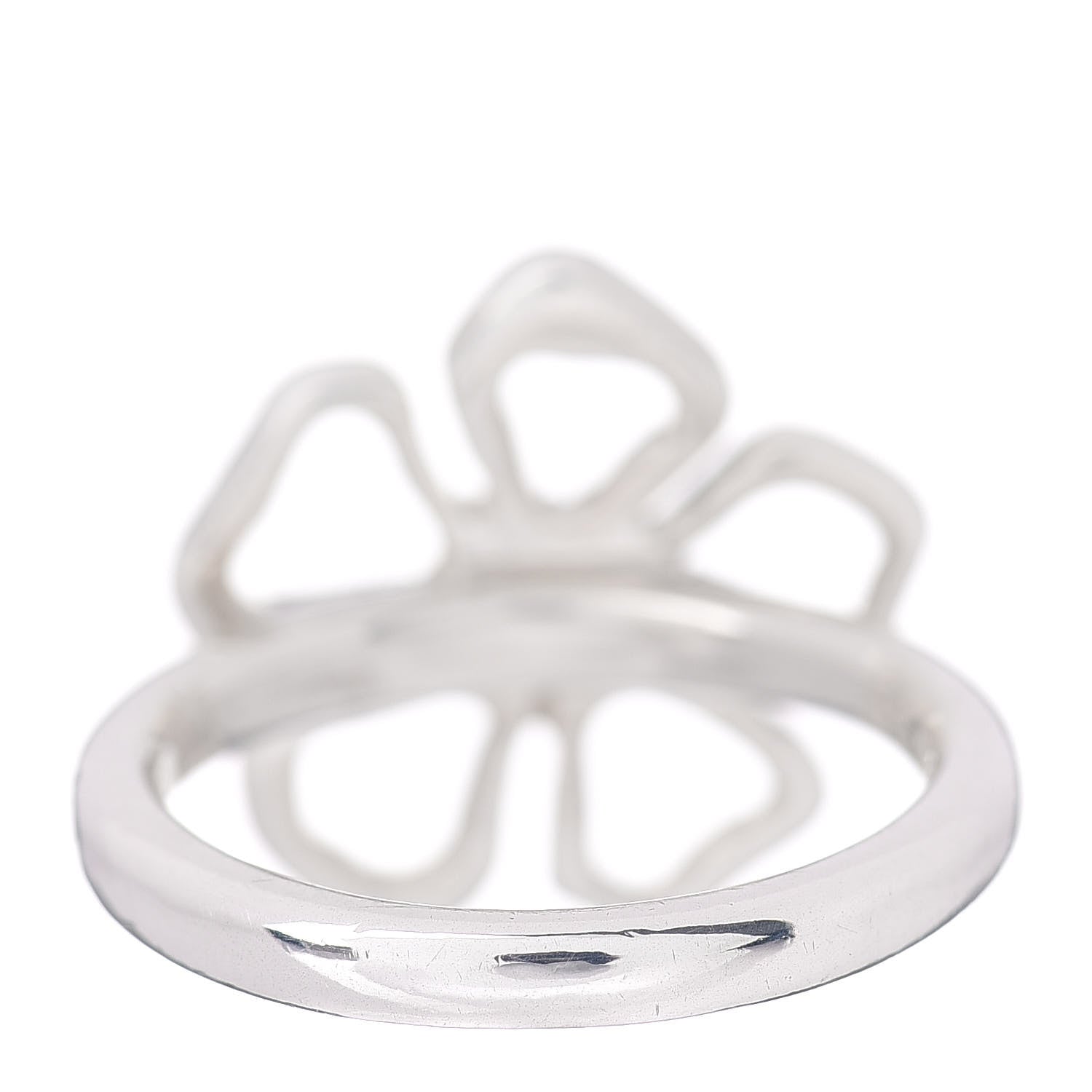 Tiffany Sterling Silver Open Flower Ring 49 5 4 of 5