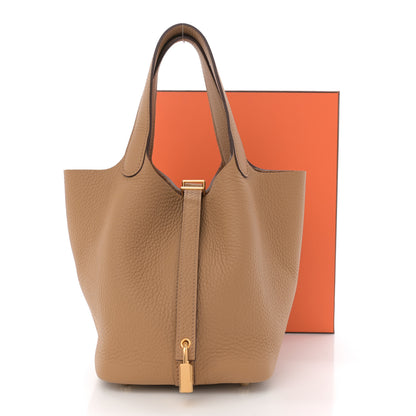 Hermes Taurillon Clemence Picotin Lock 18 PM Biscuit 11 of 11