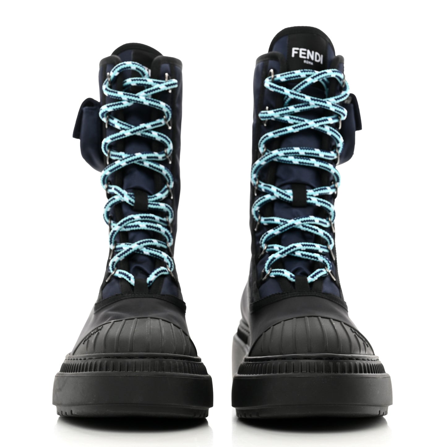 Nylon Baguette Domino 50mm Biker Boots 38 Eddie Black