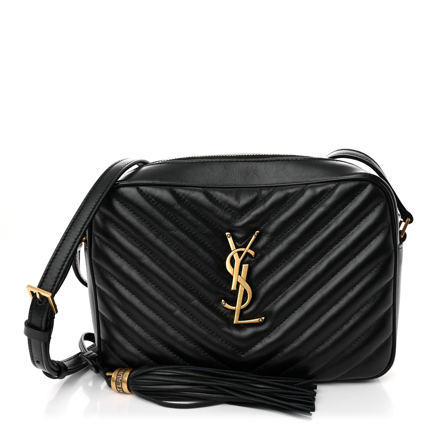Saint Laurent Calfskin Matelasse Monogram Lou Camera Bag Black 1 of 10