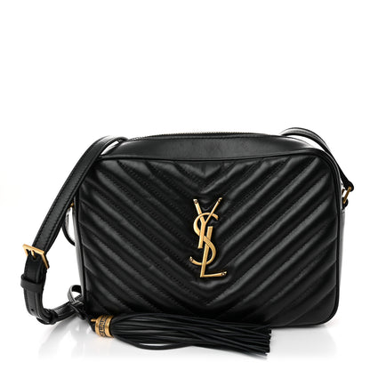 Saint Laurent Calfskin Matelasse Monogram Lou Camera Bag Black 1 of 10