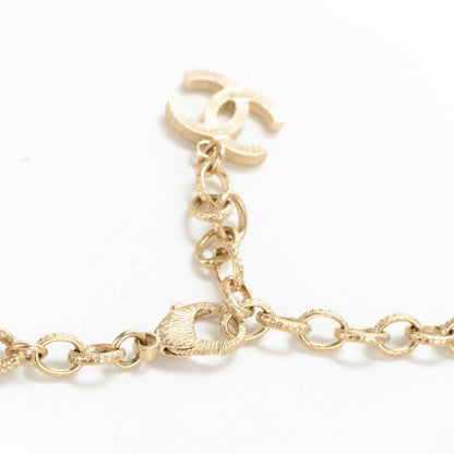 Chanel Quilted Pearl CC Long Chain Necklace Gold 4 of 5