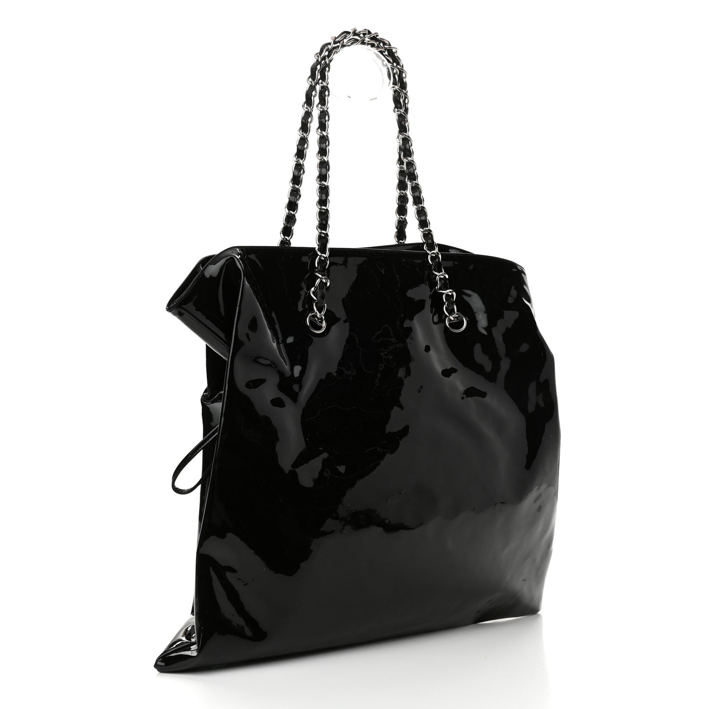 Patent Crystal Strass Bonbons Tote Black