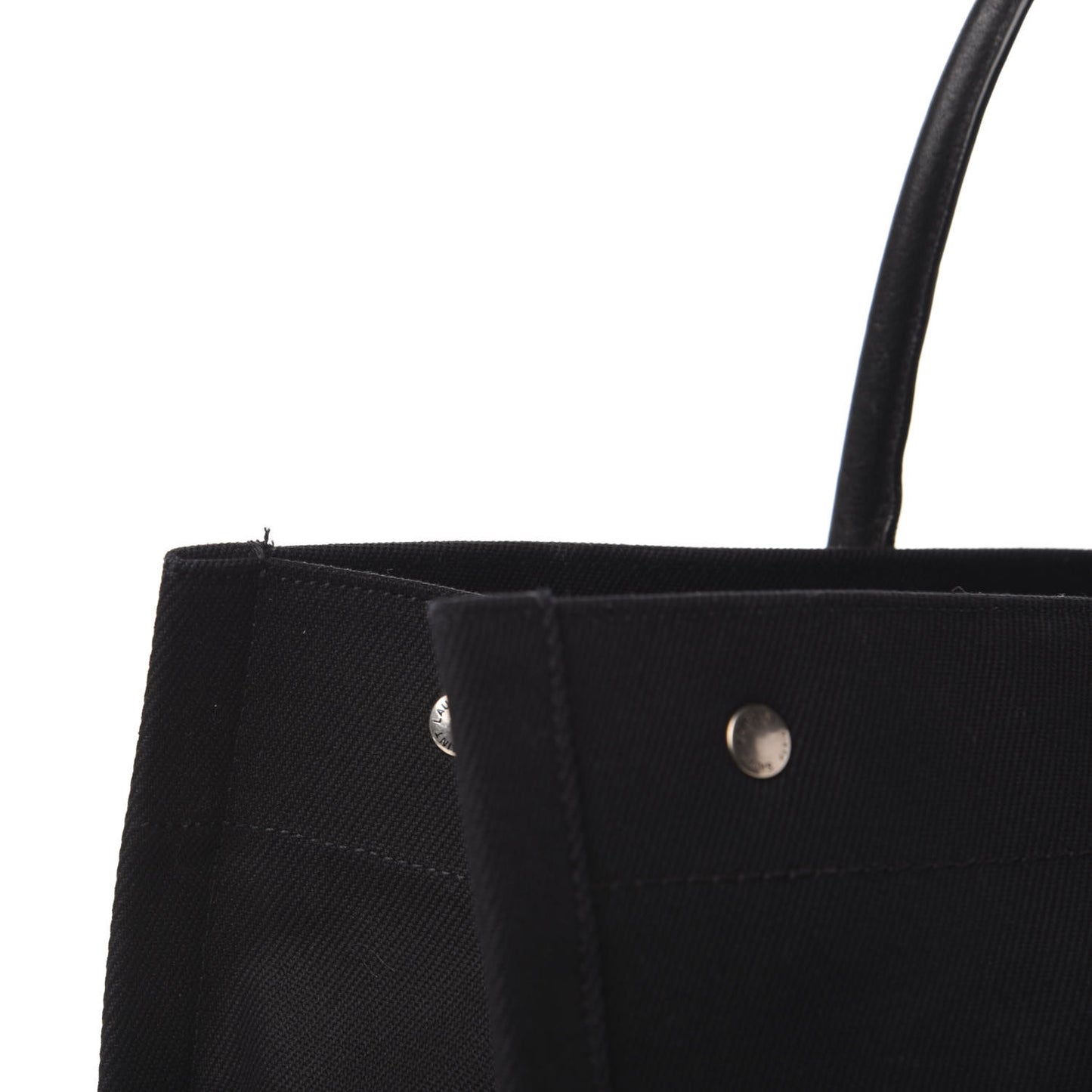 Linen Calfskin Rive Gauche Tote Black
