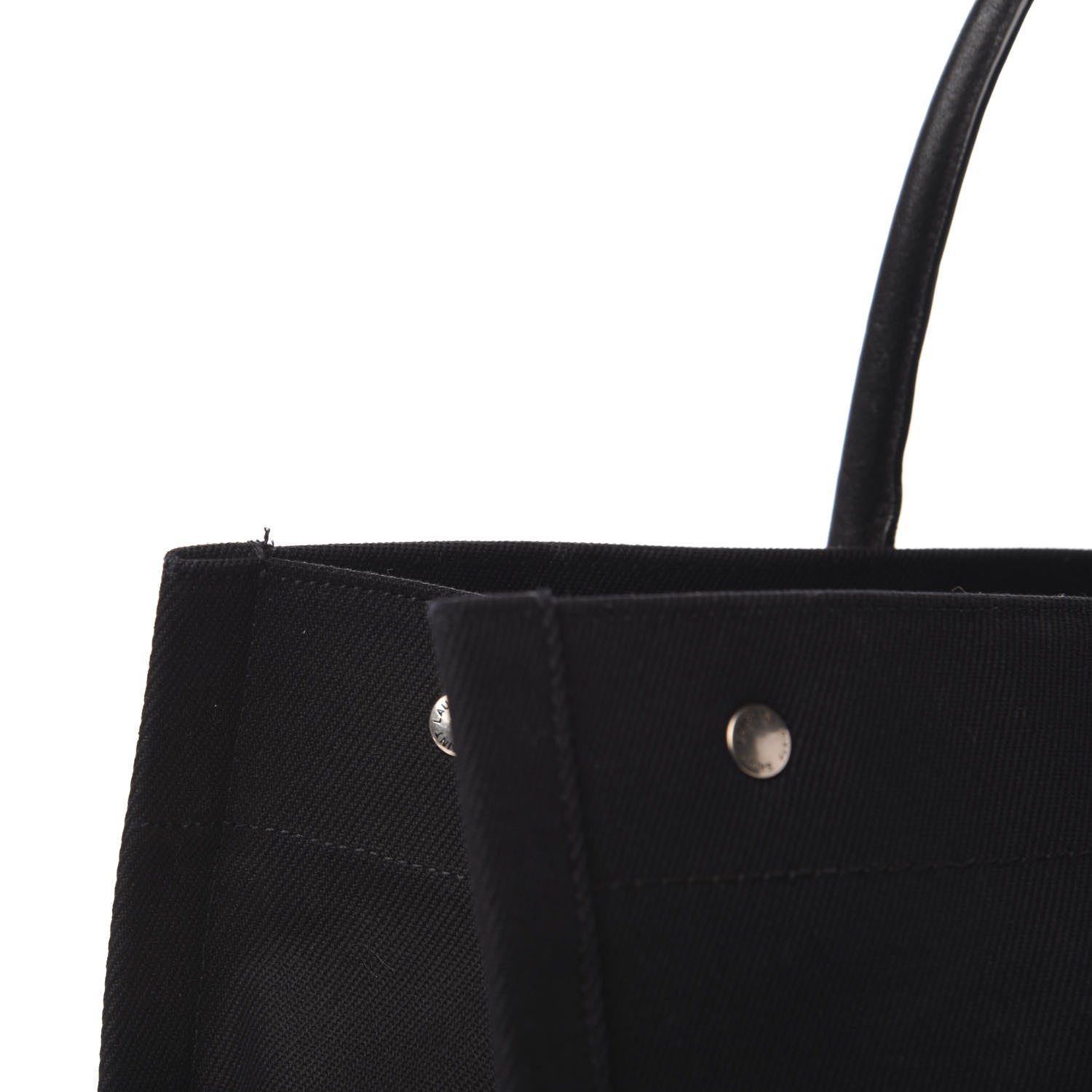Saint Laurent Linen Calfskin Rive Gauche Tote Black 10 of 13