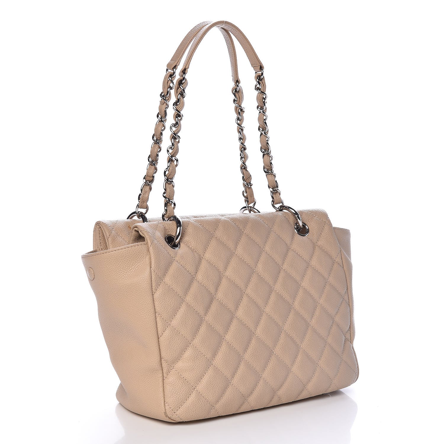 Chanel Caviar Quilted Easy Zip Tote Beige 3 of 11