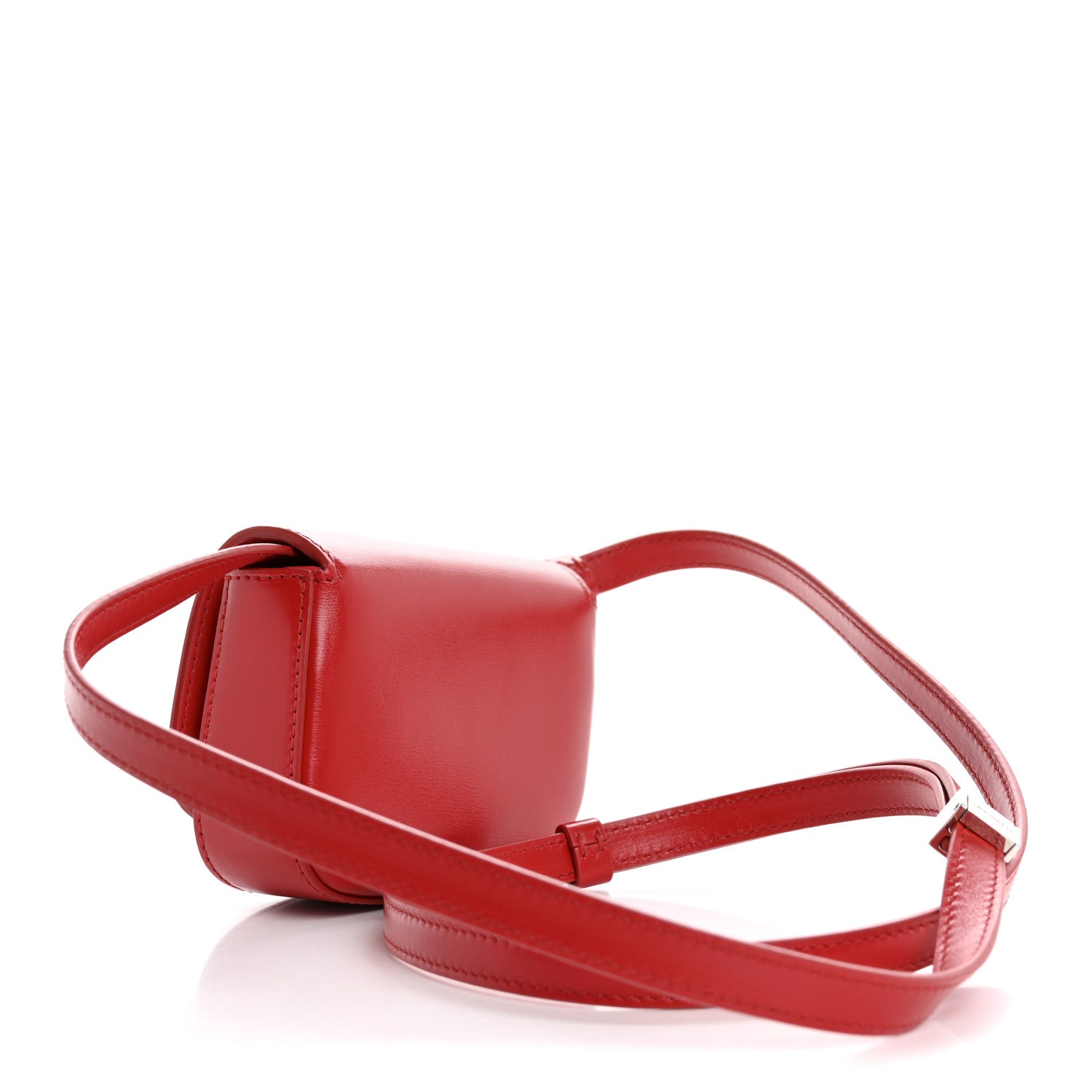 Salvatore Ferragamo Dappled Calfskin XS Fiamma Crossbody Flame Red 3 of 11