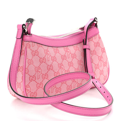 Gucci X PALACE GG Supreme Monogram Palace Textured Dollar Calfskin Shoulder Bag Pink Pale Rose Palace 3 of 9